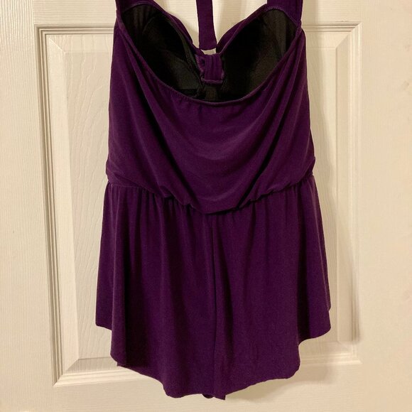Great Condition, SZ M, Swim Shorty Romper, Deep Purple - Picture 3 of 3